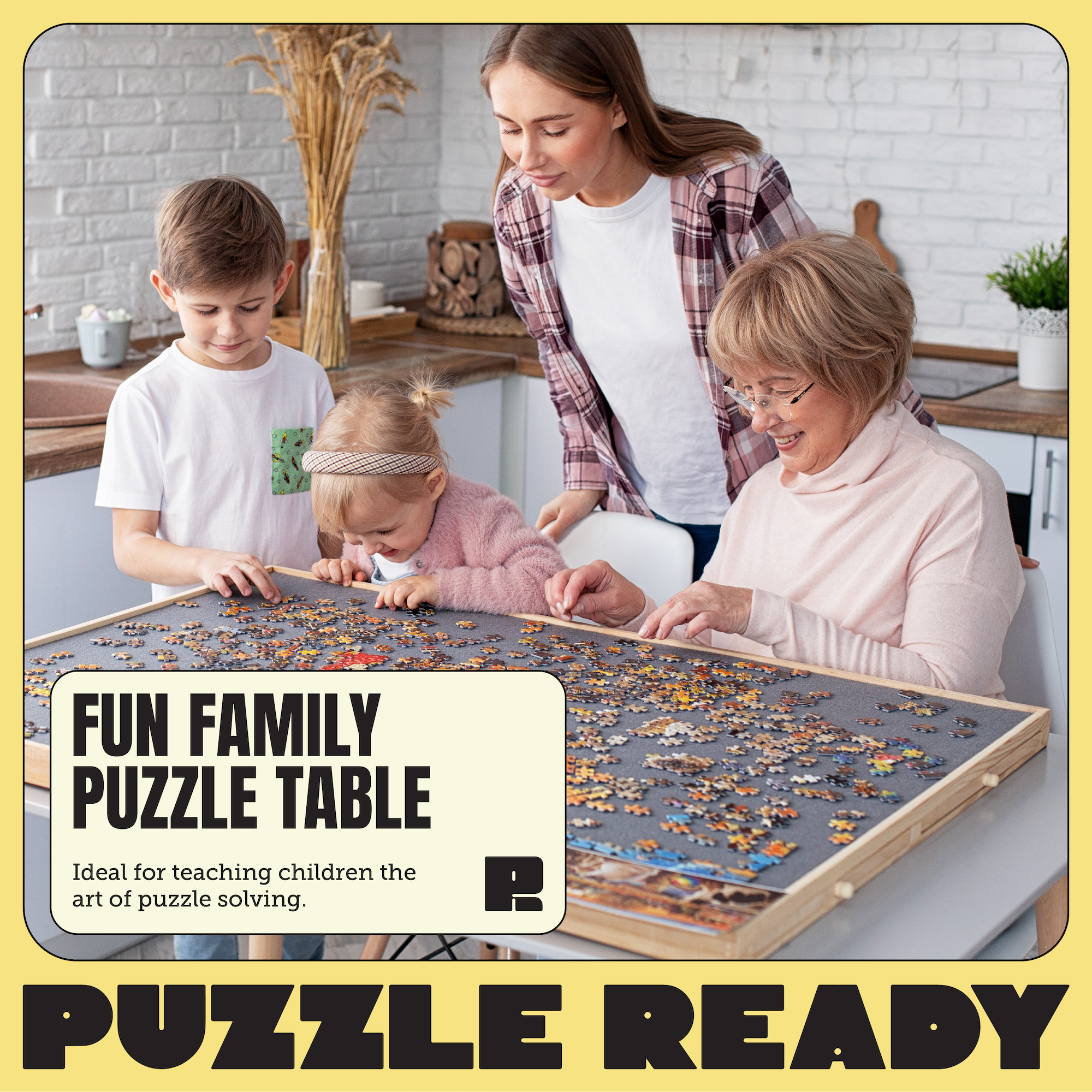 Puzzle Board with Drawers and Cover Mat