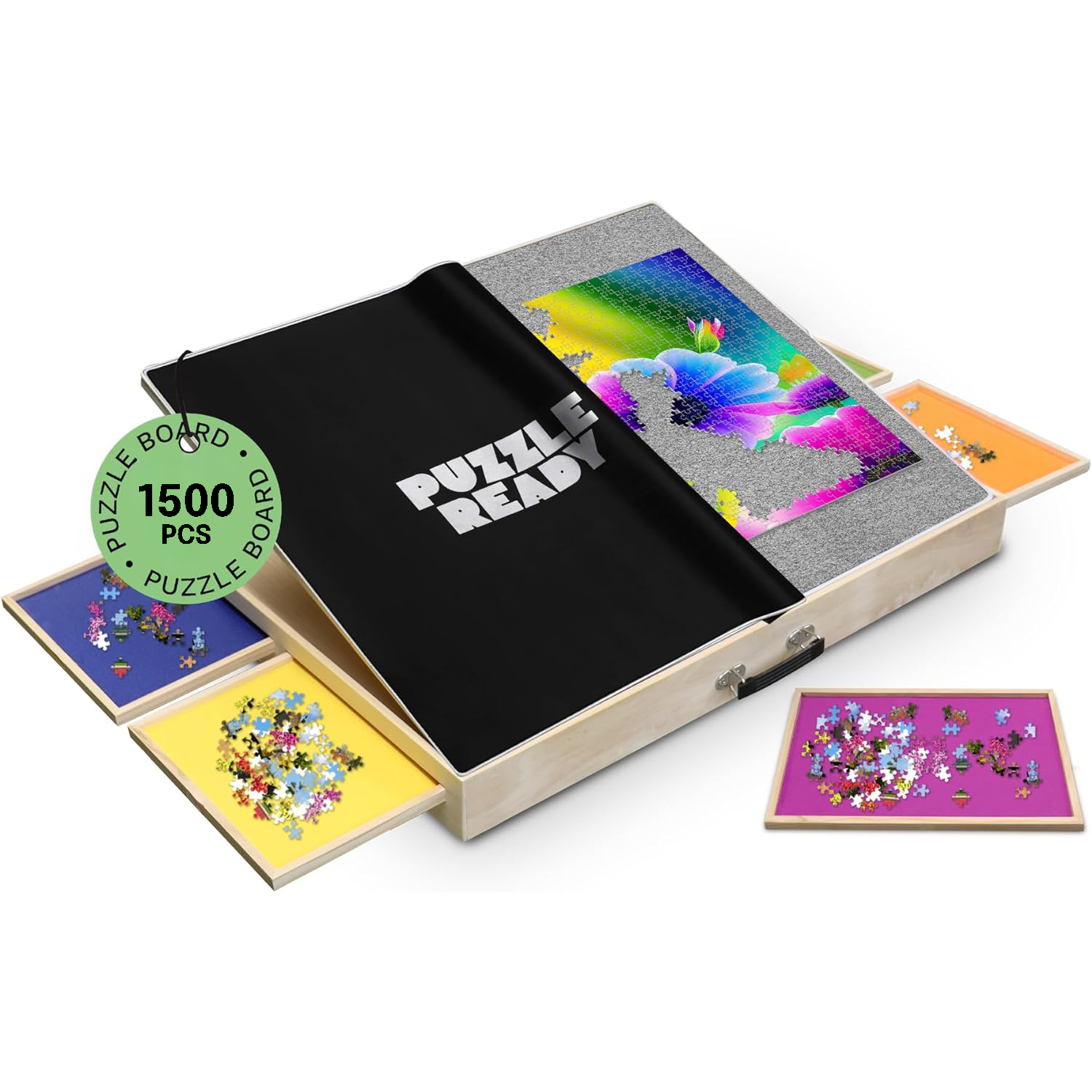 Puzzle Ready Tilting Board Adjustable, Portable Puzzle Table for 1000 & 1500 Piece Puzzles