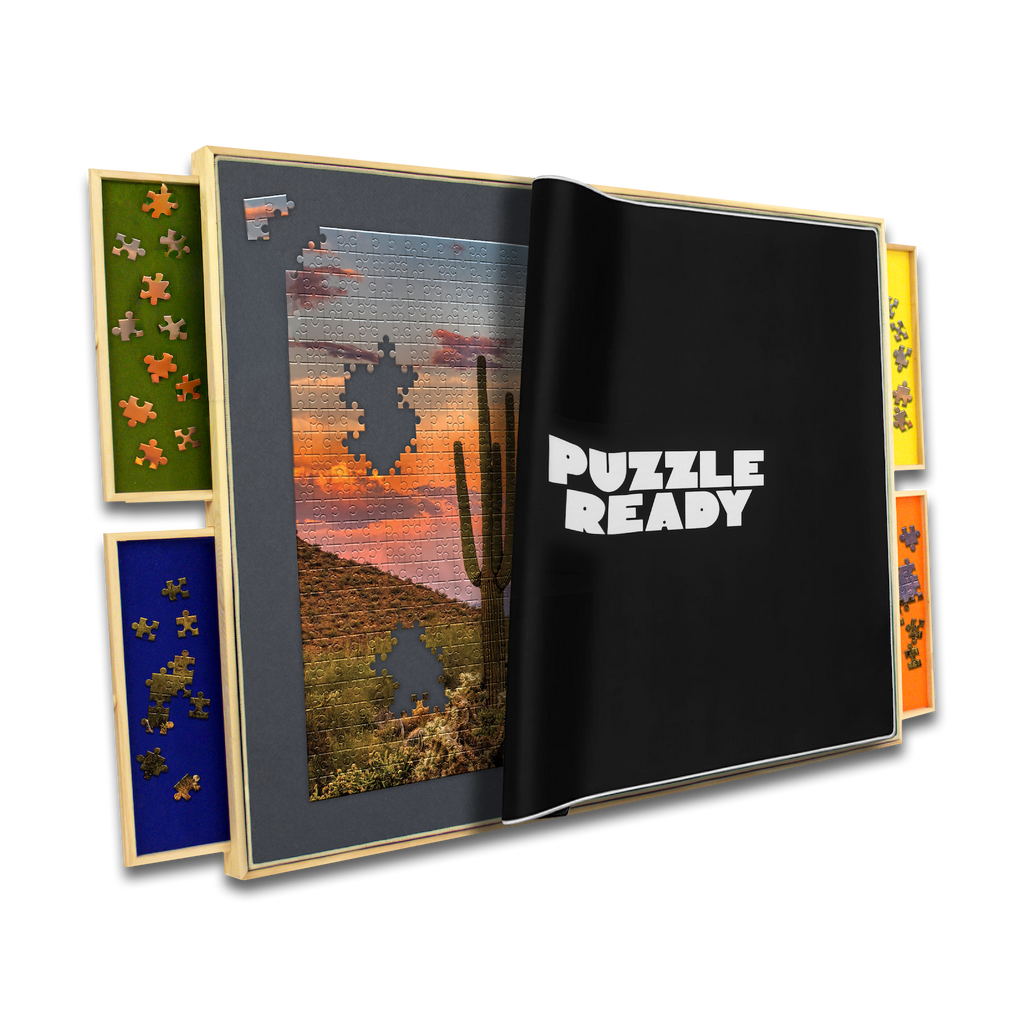 Puzzle Board with Drawers and Cover Mat